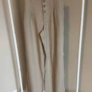 Sincerely Jules Beige Men's Chinos with Button Accents